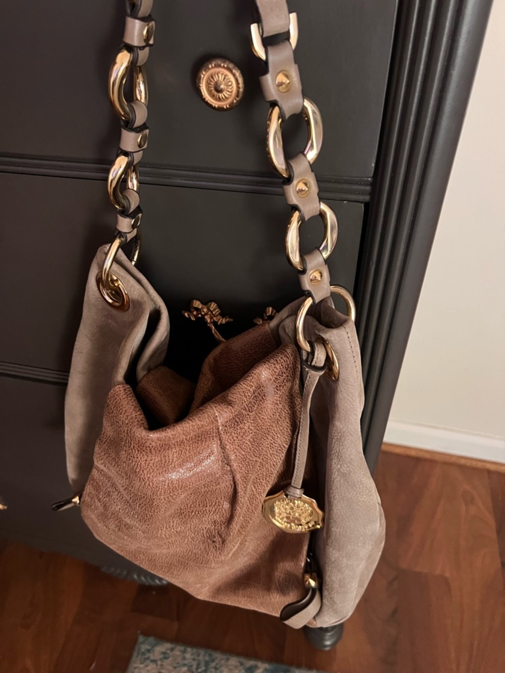 Vince Camuto Cristina Leather/Suede Hobo Bag - Picture 5 of 14